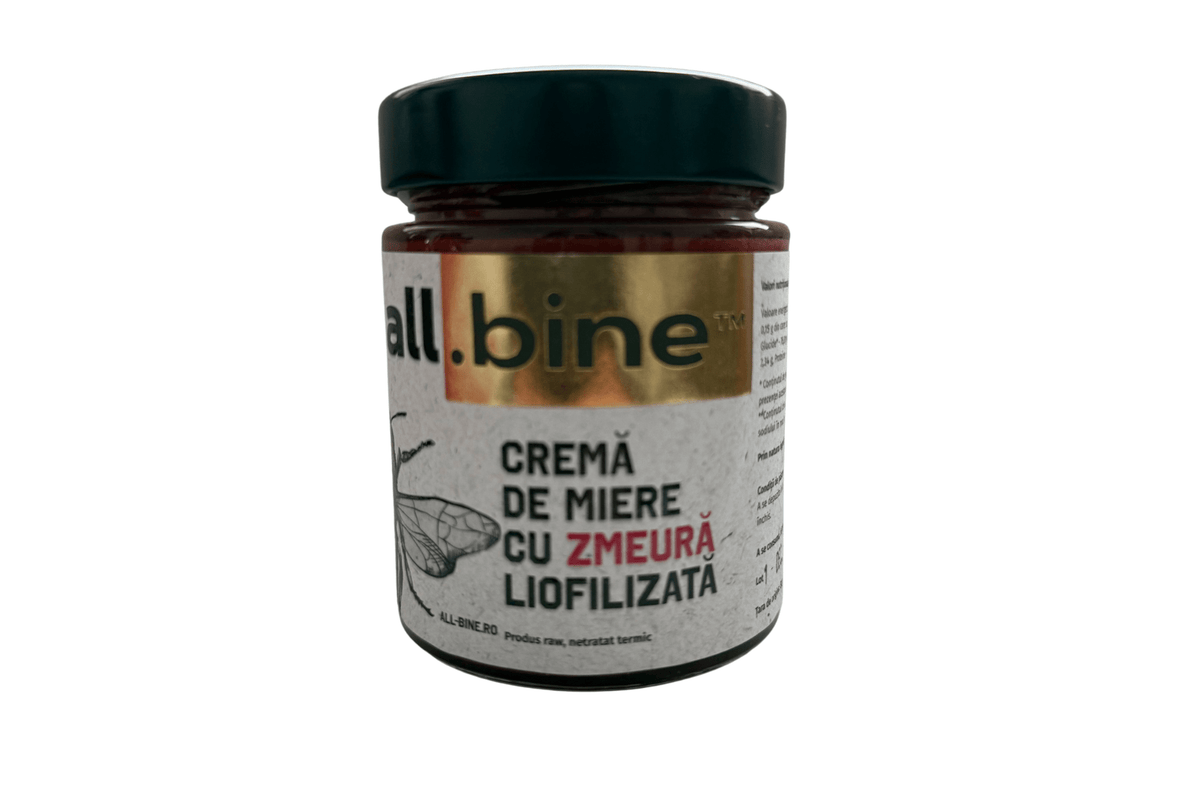 Crema de Miere cu Zmeura Liofilizata 300g - Camara Copilariei